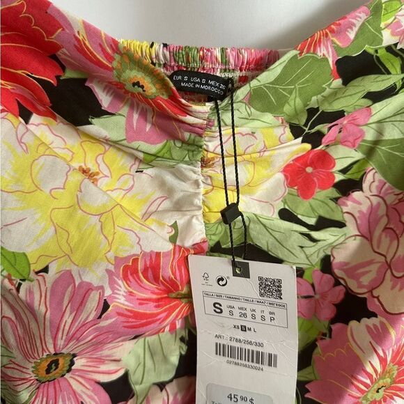 💎 Zara Floral Off the Shoulder Top - Picture 4 of 8